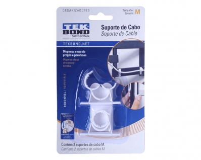 Suporte De Cabos (Fios) B "M" 2Pcs Blister