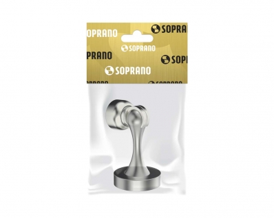 Trava Porta/Piso Magnetico Inox Escovado Blister