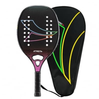 Raquete Beach Tennis Carbon 3k Elite Atrio Com Raqueteira