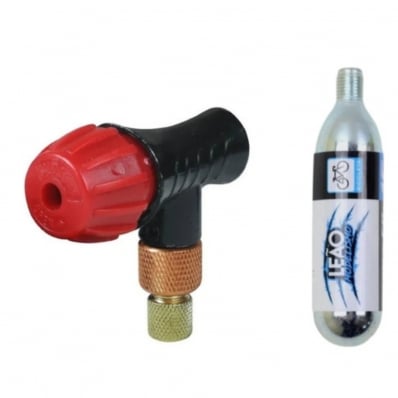 Bomba Encher Pneus Adaptador Co2 Bike Ciclismo + 1 Cilindro