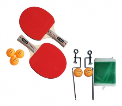 Kit com Raquete e Bolinha Para Tênis de Mesa Ping-pong