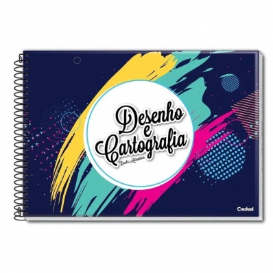 Caderno espiral de desenho e cartografia milimetrado 60 fls 297x210mm