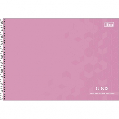 Caderno espiral de cartografia e desenho milimetrado 60 fls 275x200mm lunix