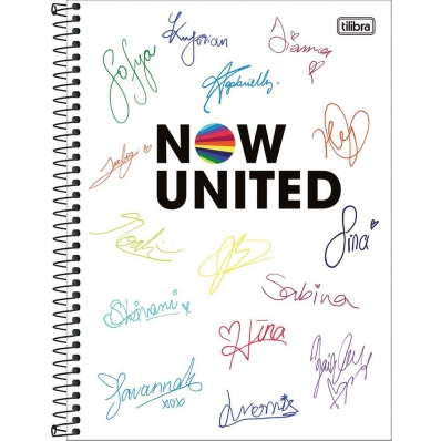 Caderno capa dura universitário 1x1 80 fls 200x275mm Now United