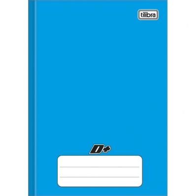 Caderno capa dura brochura linguagem 96 fls 140x200mm 1/4 azul D+