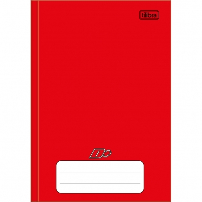 Caderno capa dura brochura linguagem 96 fls 140x200mm 1/4 vermelho D+