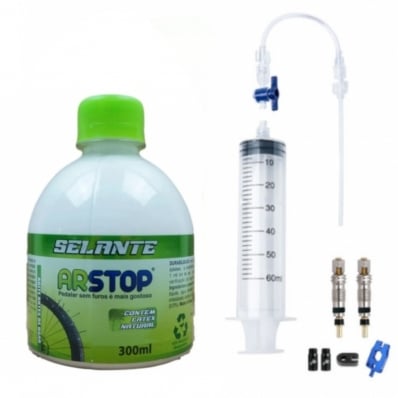 Kit Selante Tubeless Arstop 300ml Aplicador Nucleo Valvula