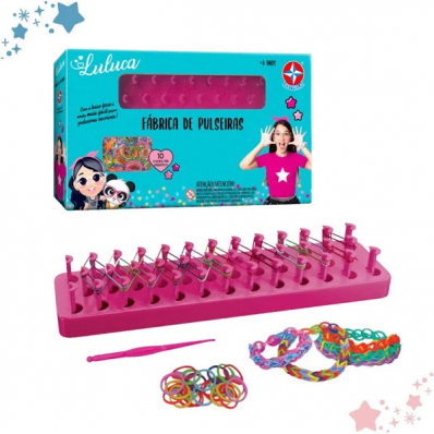 Fábrica de pulseiras da Luluca com pingentes