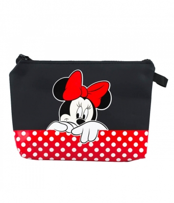 Necessaire Retangular Minnie Assinatura 15x3x21cm - Disney