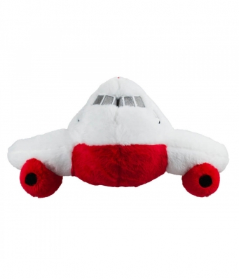 Avião Branco Vermelho 46cm - Pelúcia
