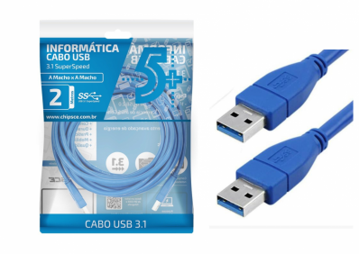 Cabo USB 3.1  A Macho X A Macho Super Speed  2 Metros - 5+