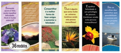 Marca página com mensagem de otimismo 4.80x14.50cm verniz uv 1un