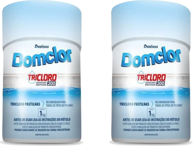 Pastilha De Cloro Piscina Domclor Tricloro 200g - Kit Com 10