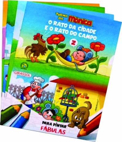 Fábulas para pintar - Col. Turma da Mônica - Kit com 4 títulos