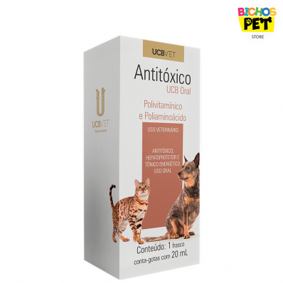 Antitóxico para Cães e Gatos UCB Oral - 20 ml