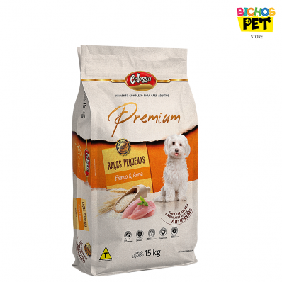 Alimento para Cães Raças Pequenas Ração Colosso Premium Sabor Frango e Arroz 15 kg