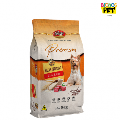 Alimento Caes Racas Peq Racao Colosso Premium Carne Arroz 15kg