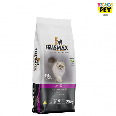 Alim Gatos Adult Racao Felismax Prem Mix Carne Frango Peixe 20k