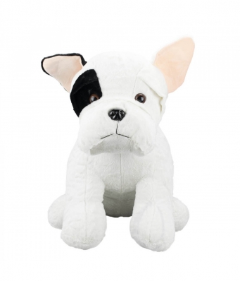 Cachorro Branco Sentado 30cm - Pelúcia