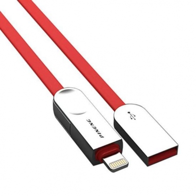 Cabo Micro-USB Pineng PN-307 2 Em 1 vermelho
