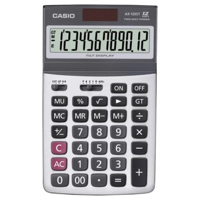 Calculadora Casio AX-120 ST-W-DP / 12 Digitos - Cinza