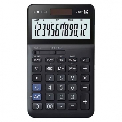 Calculadora Casio J-120F-W-DP / 12 Digitos - Preto