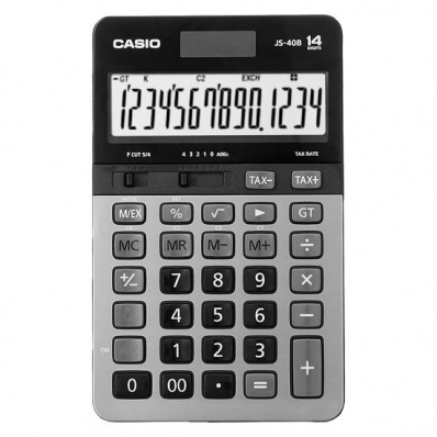 Calculadora Casio JS-40B-W-DP 14 Digitos - Preto