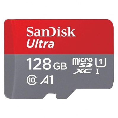Cartao de Memoria Micro SD Sandisk Ultra 128GB / C10 2X1 / 100MB/s - (SDSQUAR-128-GN6MA)
