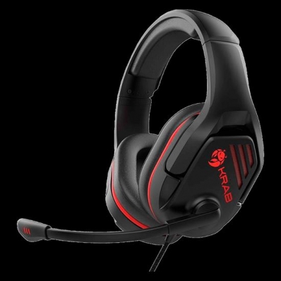 Headset Gamer Quanta Krab Hammer KBGH30 Drivers 50MM / 3.5MM - Preto e Vermelho
