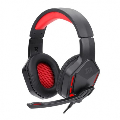 Headset Gamer Redragon Themis H220-LED - Preto e Vermelho (P2 com Adaptador Jack 3.5)