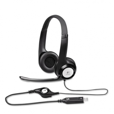 Headset Logitech H390 USB - Preto (981-000014)
