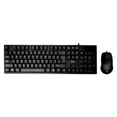 Kit Mouse e Teclado Aigo WQ1808 / com Fio - Preto