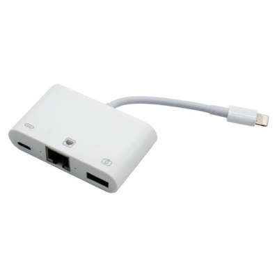 Cabo Adaptador HLD Lightning para USB-C / RJ45 / USB