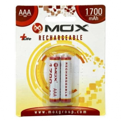 Pilhas Mox Recarregavel AAA com 2 1700 Mah