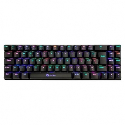 Teclado Gamer Krab KBMGK50 / USB RGB Portatil - Preto