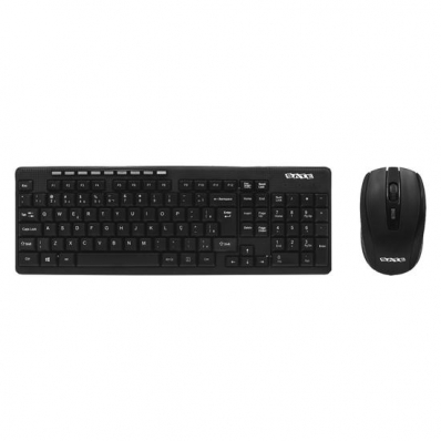 Teclado Kit / Mouse Satellite AK-75G Sem Fio / Portavel - Preto