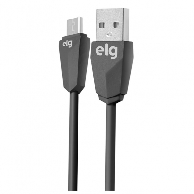 Cabo Micro USB Elg M510 Injetado Em PVC (1 Metro) Preto