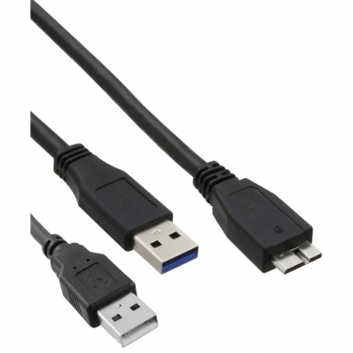 Cabo HLD USB-A / USB 3.0 A Micro-B 1.5 Metros - Preto