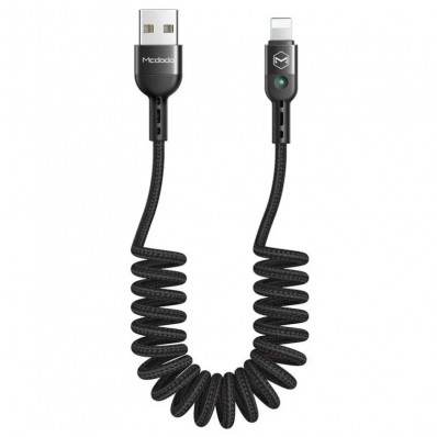 Cabo USB-A para Lightning Mcdodo CA-6410 Data Coiled - 1.8M