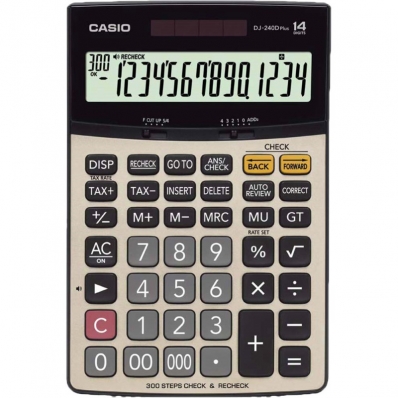 Calculadora Casio DJ-240D (14 Digitos) - Bege