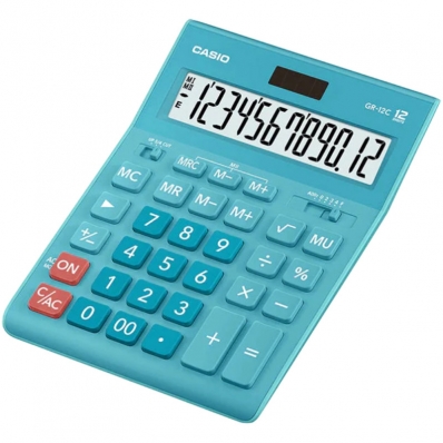 Calculadora Casio GR-12C-LB (12 Digitos) - Azul Claro