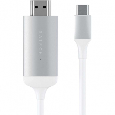 Cabo USB Tipo-C A HDMI Satechi ST-Chdmis (1.8M) Prata