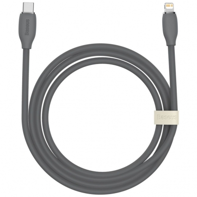 Cabo USB-C A Lightning Baseus CAGD020101 Jelly Liquid 20 W - Black 2 Metros