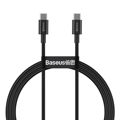 Cabo USB-C A USB-C Baseus CATYS-B01 Superior 100 W - Black 1 Metro