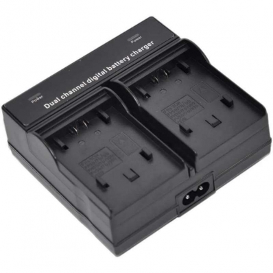 Carregador Duplo 970 para Camera Sony F550/970/FM50/QM19D - Preto