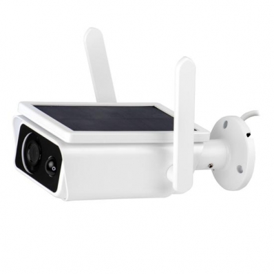 Camera de Seguranca IP - HD 2MP - Solar - Microsd - Branco