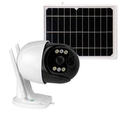 Camera de Seguranca IP s-20WF - HD - Solar - Wi-Fi - Branco