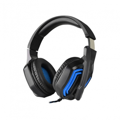 Fone de Ouvido Gaming Satellite com Microfone AE-361B LED Evolution USB 3.5MM Azul