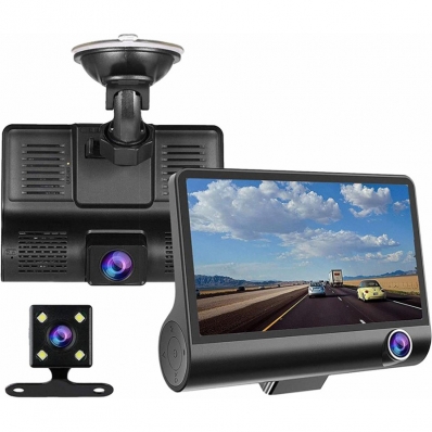 Camera para Carro Satellite A-DVR053 de 12MP com Tela 4.0" USB/SD/Av
