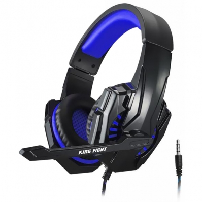 Headset Gaming Sate King Fight AE-369B com Fio - Preto/Azul
